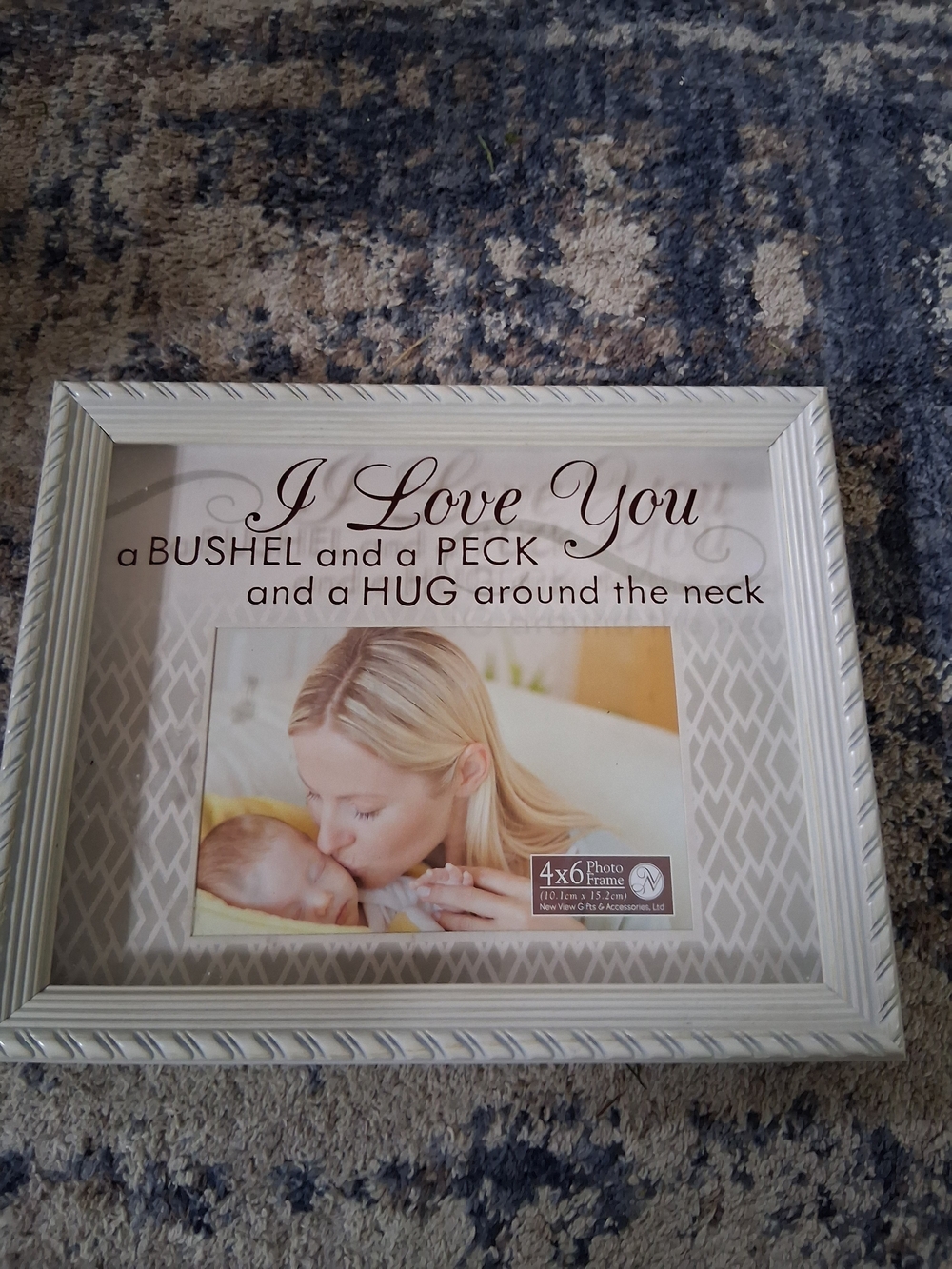 I Love You Bushel and a Peck White Decorative Picture Frame